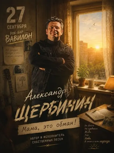 Александр Щербинин с программой: "Мама, это обман", 27 сентября